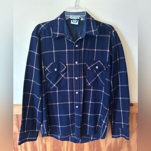 Vintage Appalachian Trail Navy Plaid Button-Up Shirt